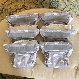 NWOT Bambino Mio Miosolo all-in-one Reusable Cloth Diaper Set of 6